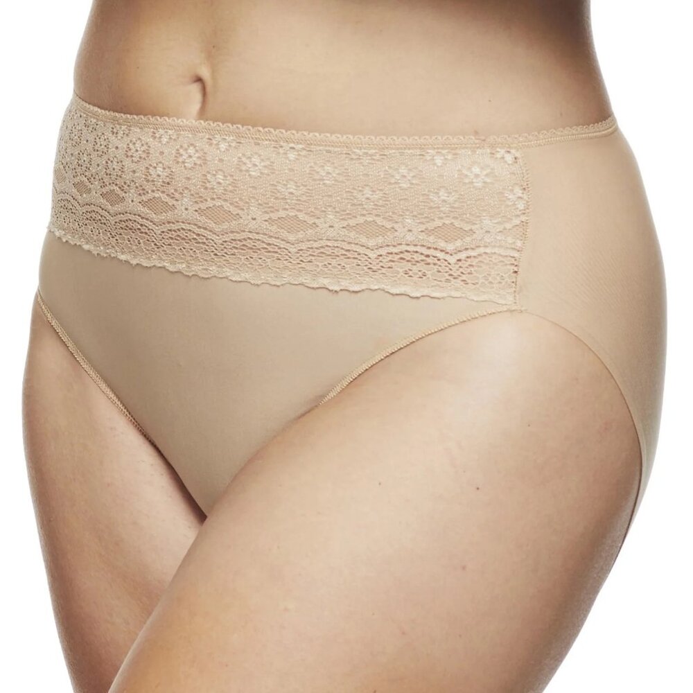 Naomi & Nicole lace trim Hi-Cut Brief